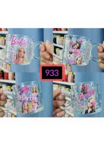 فنجان شیشه ای باربی