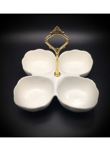 اردوخوری صدفی 4پر دسته دار