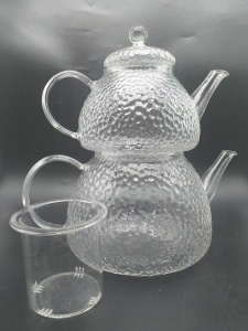 کتری قوری پیرکس برفکی صافی دار