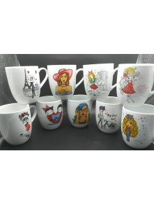 ماگ یک رو چاپ نسترن (طرح دختر)