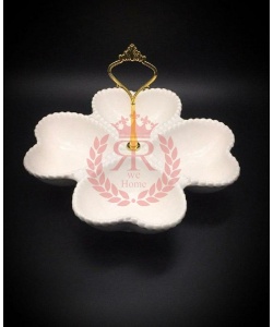 اردوخوری قلبی چهارتایی نگینی دسته دار