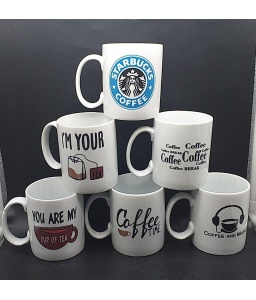 ماگ یک رو چاپ نسترن (طرح coffee)