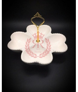 اردوخوری قلبی چهارتایی نگینی دسته دار