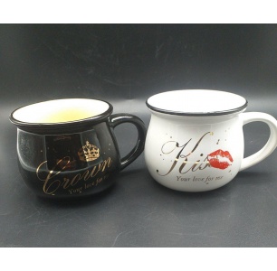 لیوان رجینال سفید و مشکی بزرگ