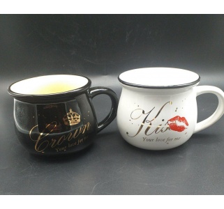 لیوان رجینال سفید و مشکی بزرگ