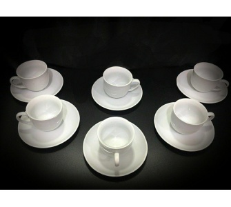 12 پارچه چایی خوری سفید