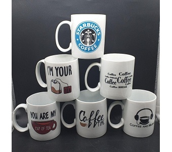 ماگ یک رو چاپ نسترن (طرح coffee)