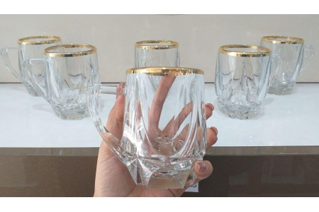 فنجان استاتیک خط طلا