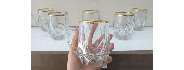 فنجان استاتیک خط طلا